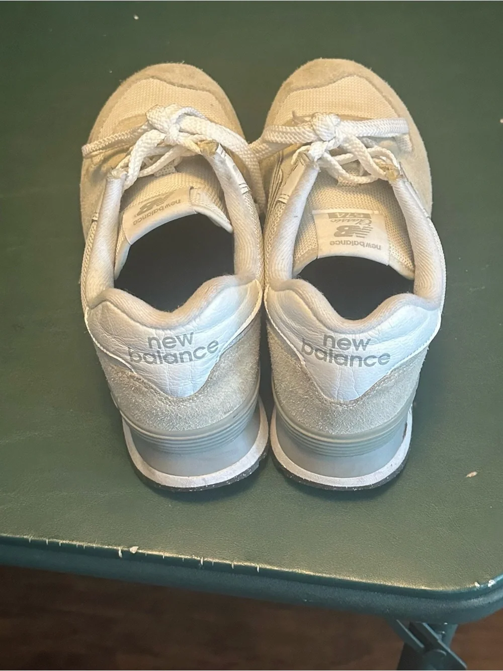 New Balance 574 Womens  Lightweight Sneakers in Cream/Light Gray